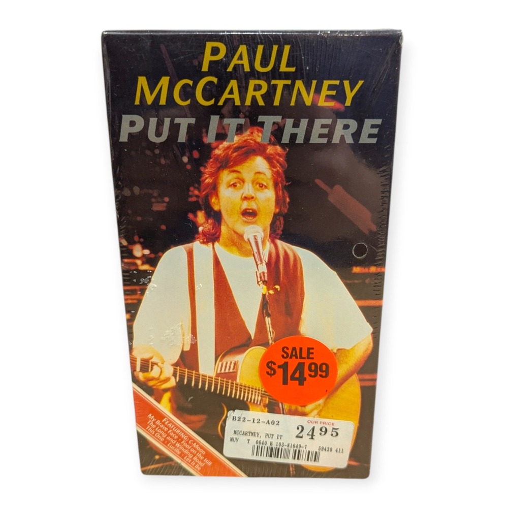 Paul McCartney Put It There VHS 1989 Music Documentary Factory Sealed Vintage